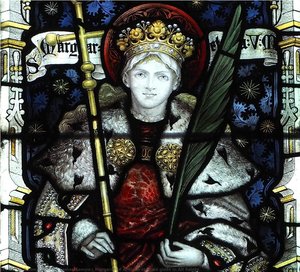 Margaret Of Antioch Stained Glass In All Saints — Charles Eamer Kempe
