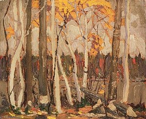 Autumn Birches And Poplars — Thomas Clement Thompson