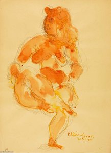 Untitled (seated Female Nude) — Chaim Gross