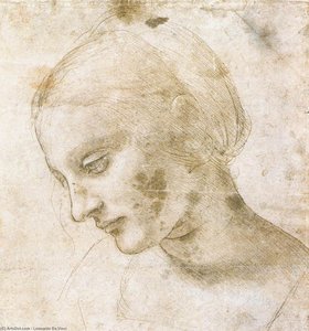 A Női Fej Tanulmánya — Leonardo Da Vinci