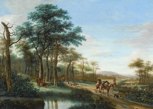 Scene At The Edge Of A Wood — Pieter Jansz Post