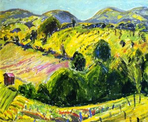 Fauve Landscape with Rolling Hills