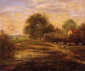 Landscape With Sheep — George Vemply Burwood
