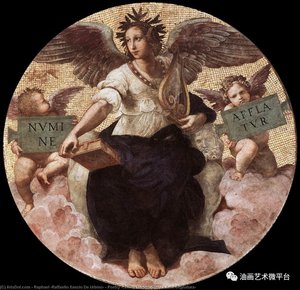 Poesia (tondo del soffitto) (Stanza della Segnatura)