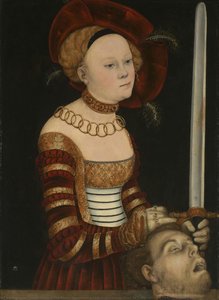 Portrait Of A Lady Of The Saxon Court As Judith With The Head Of Holofernes — Lucas Cranach The Elder