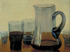 Glass Jug And Four Glasses — Arthur Segal