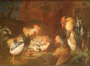 Roosters, Hens And Chicks — Adriaen Van Utrecht