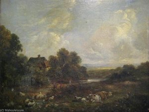 Lanscape With Cattle — Richard Hilder