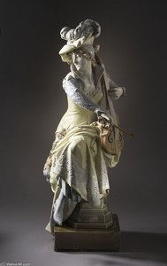 Woman Playing A Viola Da Gamba
