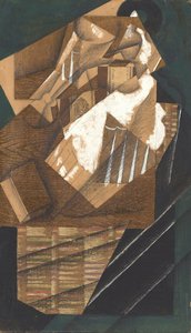 Carafe, Glass, And Packet Of Tobacco — Juan Gris