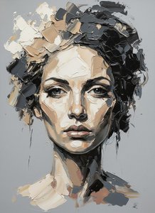 Ephemeral Shadows In Ochre And Charcoal: A Monumental Study Of Melancholic Grace — Christian Noiret