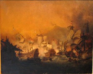 Combat Naval Devant Agosta Dans Le Golfe De Messine, 21avril 1676 (messine, 21 Avril 1676) — Ambroise Louis Garneray