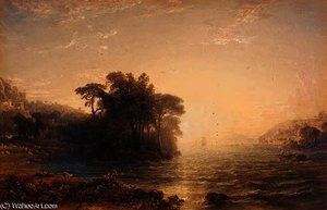 The Ferry Boat, Possibly Dartmouth Cove — Anthony Vandyke Copley Fielding