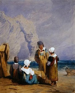 Figures On The Beach — Samuel Prout