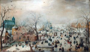 Winter Landscape With Skaters — Hendrik Avercamp