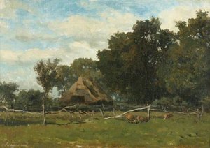 Farm under trees