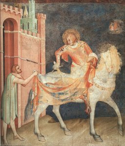 Divisione Del Mantello, Circa 1321, Affresco, C Inferiore — Simone Martini