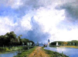 View of the River Vliet near Delft