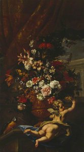 Cupid And Flowers — Jean Baptiste Monnoyer