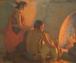 Fireside — Joseph Henry Sharp