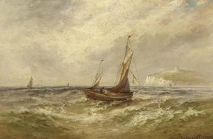 The English Channel With Sailboats Offshore