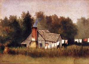 Cabin Viewed From Rear With Wash Line