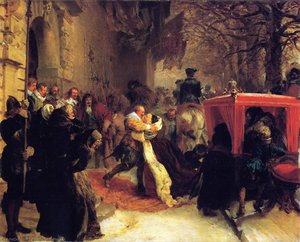 Gustav Adolph Greets his Wife outside Hanau Castle