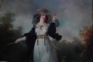Jeune Femme Dans Un Paysage
