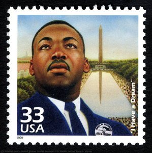 Sello De 33c De Martin Luther King Jr. — Servicio Postal De Los Estados Unidos