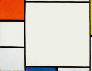 Composizione con rosso, giallo e blu