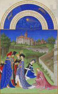Calendar: April (Courtly Figures in the Castle Grounds)
