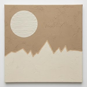 Ätherische Einsamkeit: Eine Monochrome Studie Stiller Gipfel Und Himmlischen Lichts — Laurent Roche
