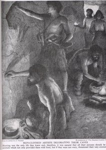 Skin-clothed Artists Decorating Their Caves — Amédée Forestier
