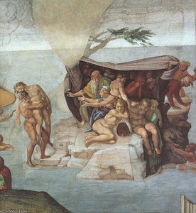 Genesi Noè 7 9 Il Diluvio Destro Vista — Michelangelo Buonarroti