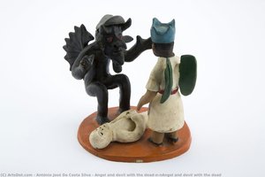Angel and devil with the dead\n\nAngel and devil with the dead