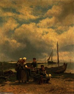 Loading the catch onto a dog-cart
