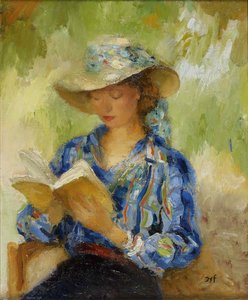 Young woman reading