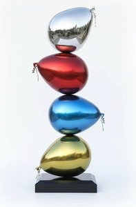 Custom Stainless Steel Stacked Forms Sculpture
