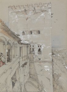 The Torre De Comares, Alhambra, 1835 — John Frederick Lewis