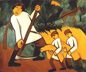 Haycutting — Natalia Goncharova
