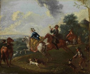 Hunt in the hilly landscape