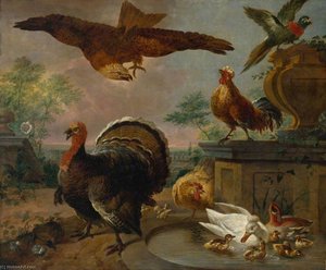 A Turkey And Other Fowl In A Park — Jan Griffier I