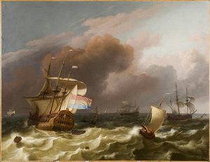 Ships On Rough Seas — Ludolf Backhuysen I