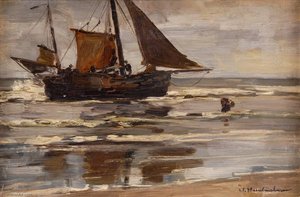 Landing Of Fishing Boats — Vilém Hambúcký