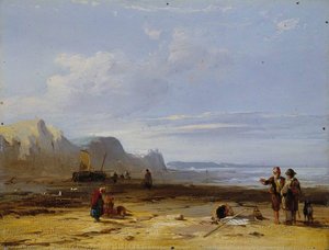 Scéna Pobřežna — Richard Parkes Bonington