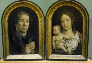 The Carondelet Diptych: Jean Carondelet (left Panel), Virgin And Child (right Panel) — يان غوسيرت (مابوز)