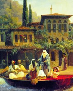 Escena oriental (en un bote)