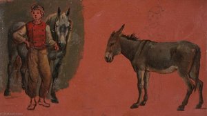Donkey, Horse And Groom — Anne-louis Girodet