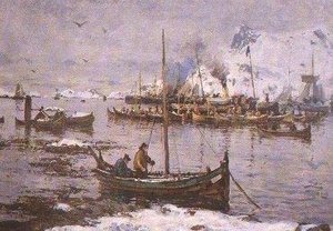 Fra Svolvær i Lofoten ( From Svolvaer in Lofoten, Norway)