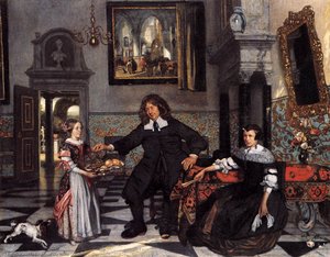 Portrait Of A Family In An Interior — Emanuel De Witte